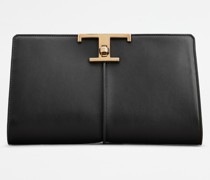 Clutch T Timeless aus Leder Small
