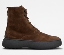 Schnürstiefeletten Tod's W. G. aus Veloursleder