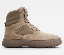 Schnürstiefeletten Tod's W. G. aus Veloursleder