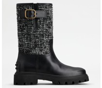 Biker-Stiefel aus Leder
