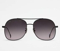 Pilotensonnenbrille mit Lederbügeln