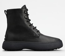 Schnürstiefeletten Tod's W. G. aus Leder