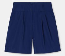 Shorts aus Baumwoll-popeline Frau, Blau|Shorts aus Baumwoll-popeline Frau, Rostorange