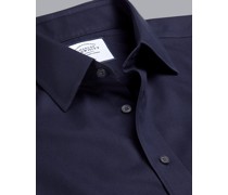 Bügelfreies Twill-Hemd Marineblau