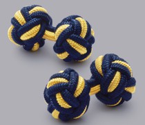 Knoten-Manschettenknöpfe Indigoblau &