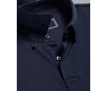 Smartes Jersey-Polo Marineblau