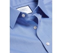 Bügelfreies Royal-Oxfordhemd Ozeanblau