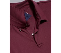 Smartes Jersey-Polo Weinrot