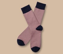 Socken mit Minikaros Hellrosa