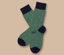 Socken mit Punkten Hellgrün