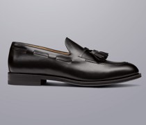 Quasten-Slipper aus Leder -