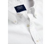 Vorgewaschenes Feintwill-Hemd Weiß