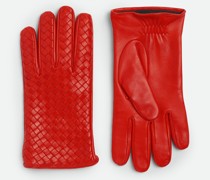 Handschuhe Aus Intrecciato Leder