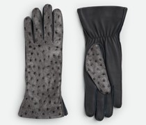 Handschuhe Aus Leder In Straußenoptik