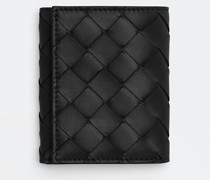 Kleines Intrecciato Tri-fold Portemonnaie Mit Zip
