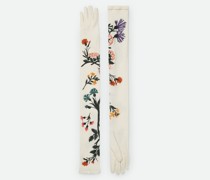 Lange Handschuhe Aus Mit Blumenmotiv
