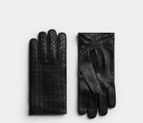 Handschuhe Aus Intrecciato Leder