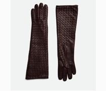Midi Handschuhe Aus Intrecciato Leder