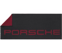 Oversized PD Logo Schal - jet black/rhubarb red