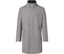 Stand Collar Formal Coat - light grey 54