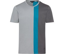 Colour Block T-Shirt - monument grey/ocean blue shades S