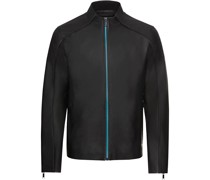 Functional Leather Jacket - jet black 46