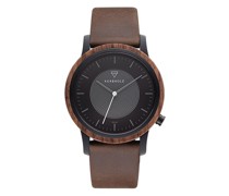 Herrenuhr Fred Walnut Tobacco Solar WA...