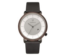 Herrenuhr Michel Walnut Black Solar Ve...