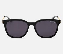 Runde Sonnenbrille Mit Schwarzer Kunststofffassung