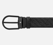 Gürtel Aus Leder In Schwarz Mit Hufeisenförmiger Schließe