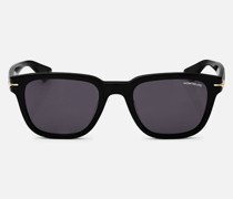 Eckige Sonnenbrille Mit Schwarzer Kunststofffassung (s)