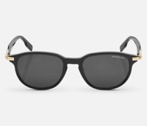 Eckige Sonnenbrille Mit Schwarzer Kunststofffassung