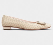 Ballerinas Belle Vivier Piping aus Stoff mit Metallschnalle
