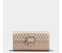 Clutch Queeny aus Satin mit Broche-Vivier-Schnalle