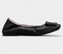 Ballerinas Viv' Pockette aus Nappaleder mit Lackschnalle