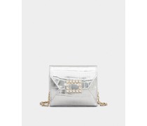 Mini Portemonnaie Très Vivier mit Strass-Schnalle aus Leder