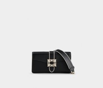 Clutch Miss Vivier mit Strass-Schnalle aus Leder