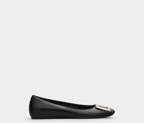 Ballerinas Trompette mit Metallschnalle aus Leder