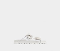 Sandalen Slidy Viv' mit Strass Schnalle aus PVC
