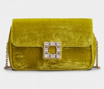 Clutch Jeu de Fille aus Samt mit Strass-Schnalle