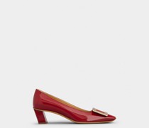 Pumps Belle Vivier mit Metallschnalle aus Lackleder