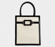 Tote Mini Belle Vivier Voyage aus Lackleder mit Lackschnalle