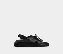 Sandalen Viv' Winter Puffy aus Stoff mit Strass-Schnalle