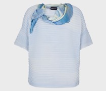 Pullover aus Viskose und Baumwoll-Jersey in Vanisé-Optik