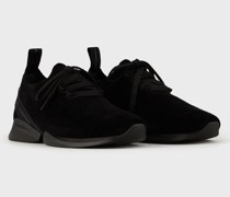 Lace-up-Sneaker aus Chenille-Strick