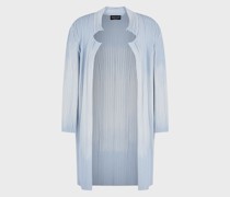 Cardigan in plissiertem Jacquard-Stoff aus Viskose-Jersey