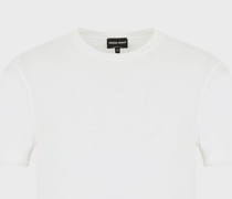 T-Shirt mit kurzen Ärmeln aus mercerisiertem Viskose-Jersey mit Stretchanteil