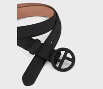 Gürtel aus Leder in gummierter Optik