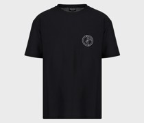 T-Shirt mit Rundhalsausschnitt aus Stretch-Mesh