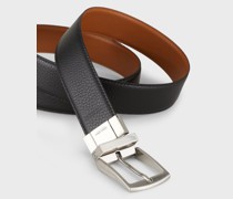 Wendegürtel aus glattem und strukturiertem Leder
